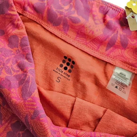 Title Nine Womens Breeze Skirt Size Small Coral Floral Mini - Picture 5 of 8